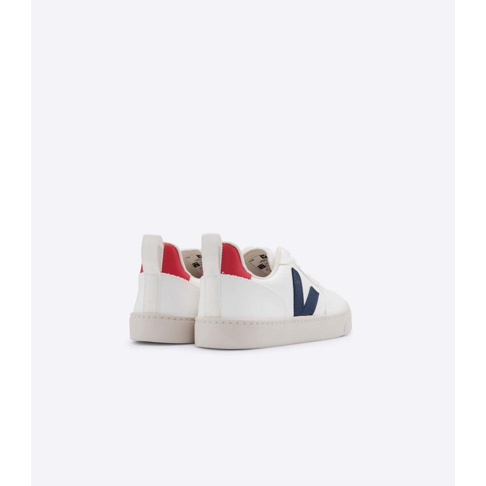 Veja V-10 LACES CWL Kids' Shoes White/Navy | CA 791WNB